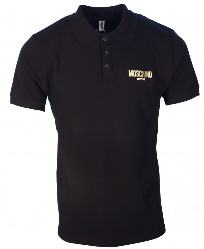 Moschino Polo Pique Swim Chest Logo