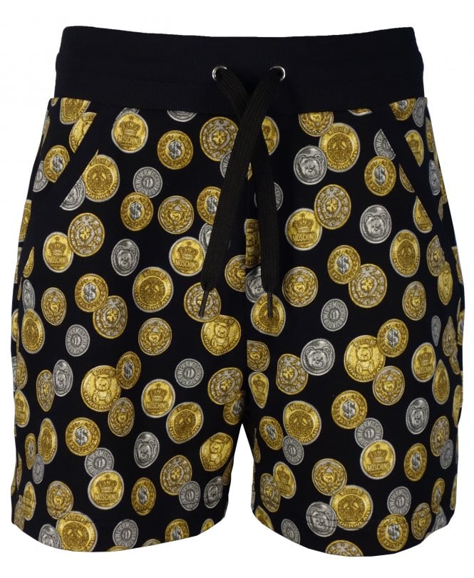 Moschino Shorts Jersey Allover Coin Logo
