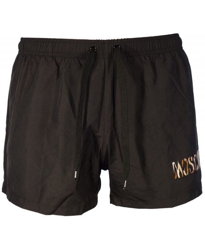 Moschino Shorts Swim Leopard Print Logo
