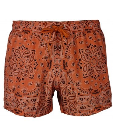 Moschino Shorts Swim Paisley/logo Patern