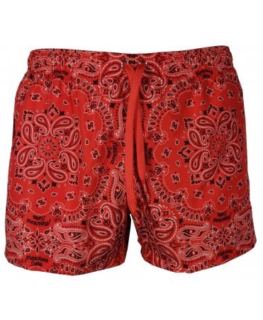 Moschino Shorts Swim Paisley/logo Patern