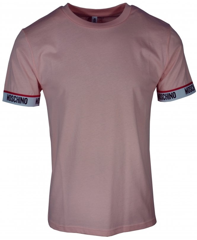 Moschino T-shirt Band Logo Tape Sleeve