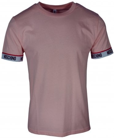 Moschino T-shirt Band Logo Tape Sleeve