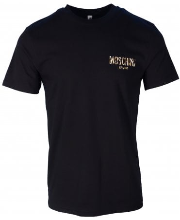 Moschino T-shirt Leopard Print Logo Swim