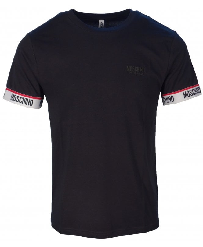 Moschino T-shirt Logo Tape Sleeve Bands