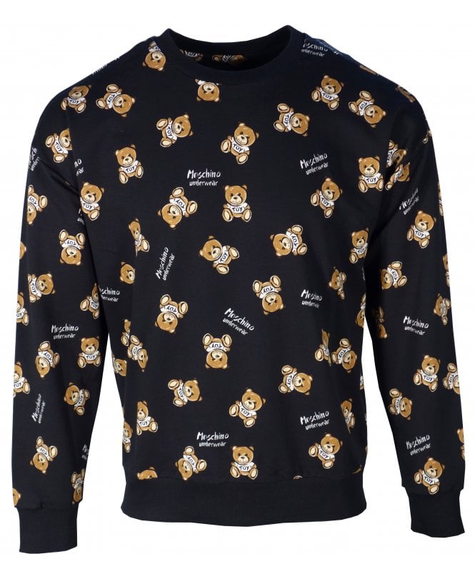 Moschino Top All Over Teddy Bear Logo