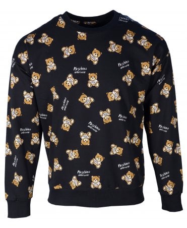 Moschino Top All Over Teddy Bear Logo