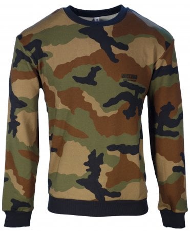 Moschino Top Sweat Camo Body Logo Chest