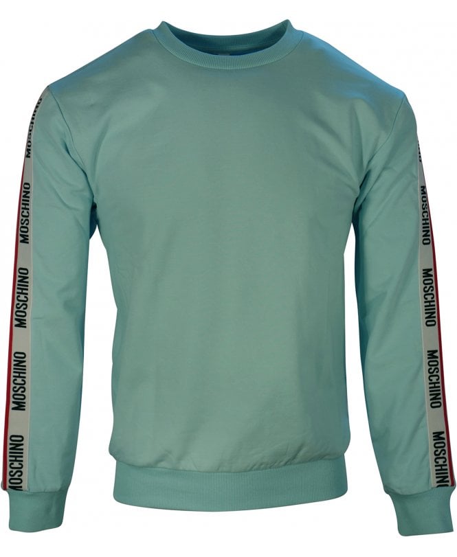 Moschino Top Woven Jersey Tape Logo Arms