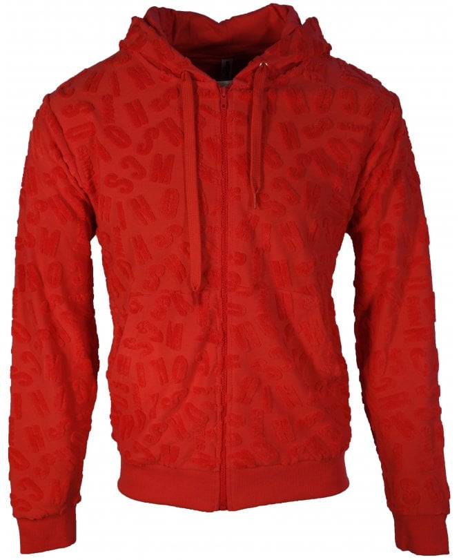 Moschino Zip Hoodie Swim Towelling Logo