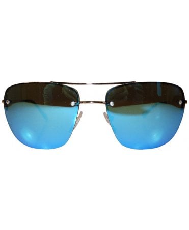 Prada Sun Glasses Rimless Aviator Mirror