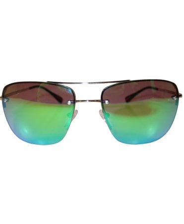 Prada Sun Glasses Rimless Aviator Mirror