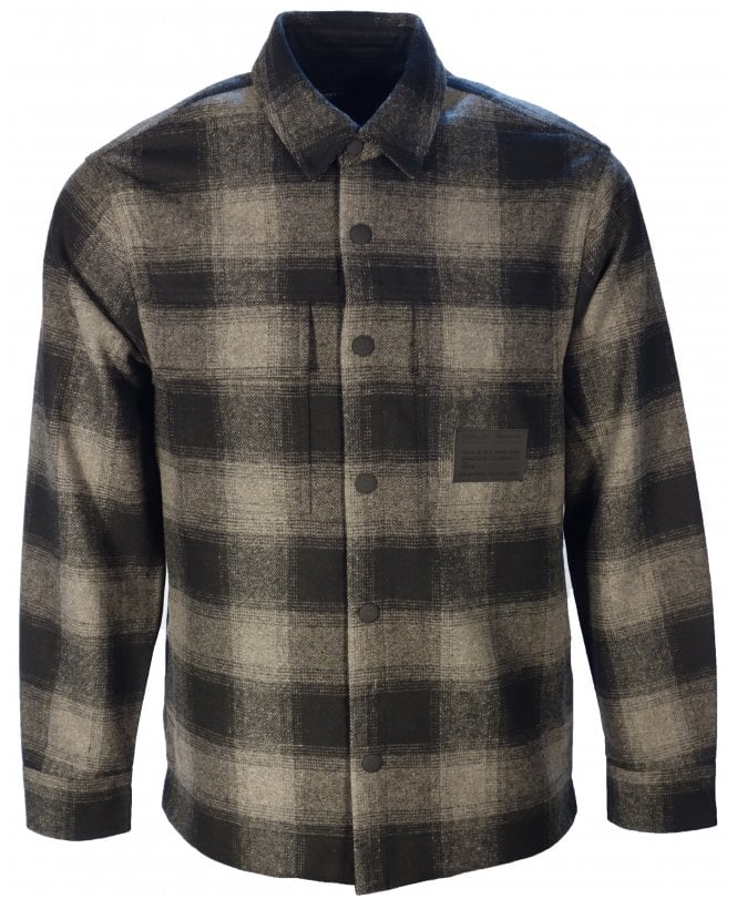Replay Overshirt/jacket Wool Mix Check