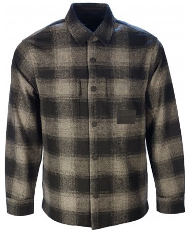 Replay Overshirt/jacket Wool Mix Check