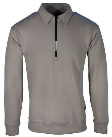 Replay Top/sweat Zip Collar Tech Jersey