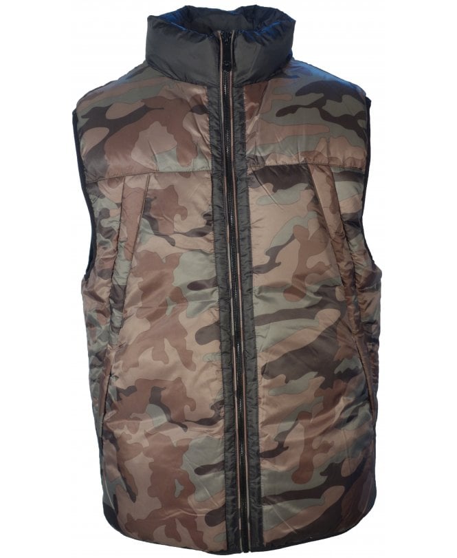 True Religion Gilet Camo Quilted Puffa