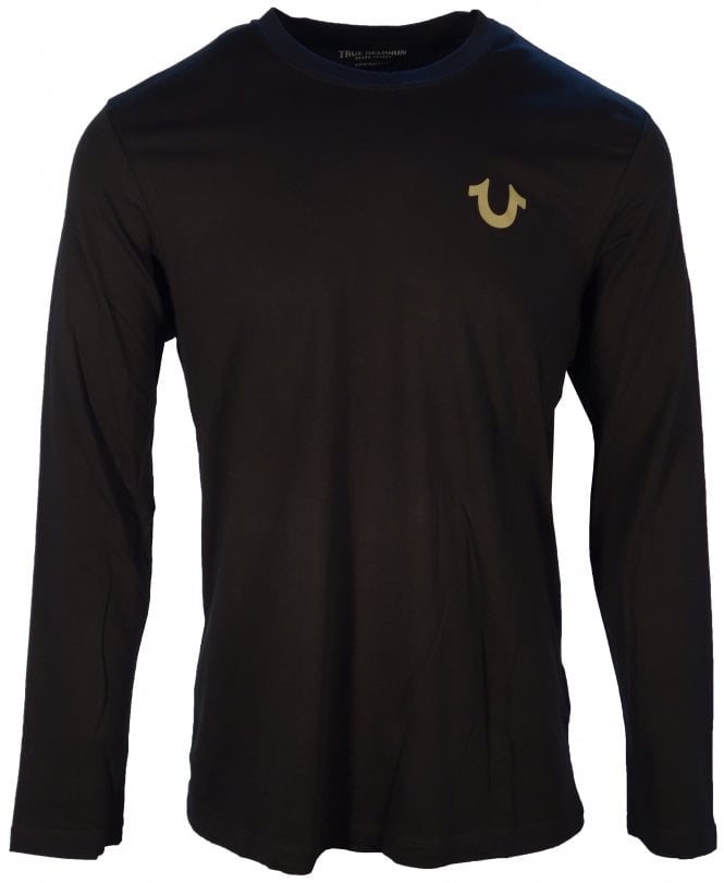 True Religion Ls Tee Camo Palm Logo Back