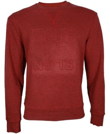 True Religion Top Sweat Marl Embossed