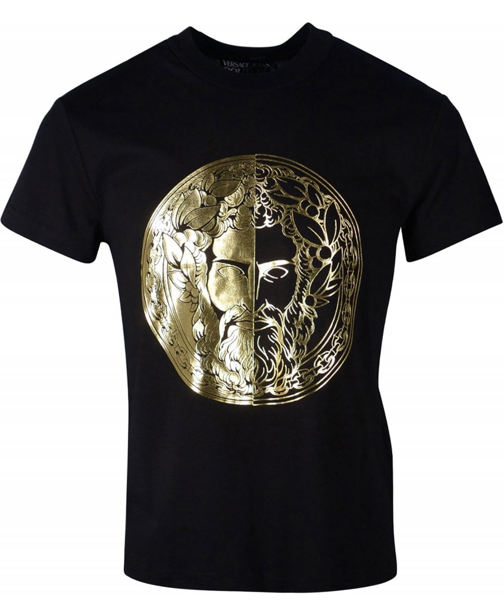 Versace Jeans Couture T-shirt Metallic Zeus/medusa Logo B3gva7ge 30314