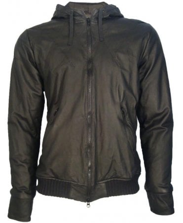 Y-3 Leather Jacket Padded Quilted Detail
