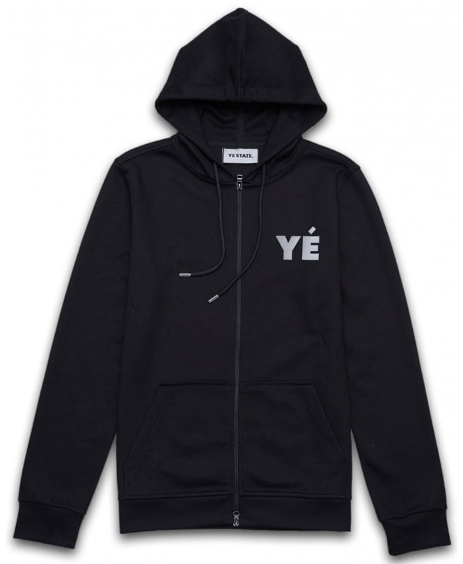 Ye State Hoodie Zipper Logo Chest